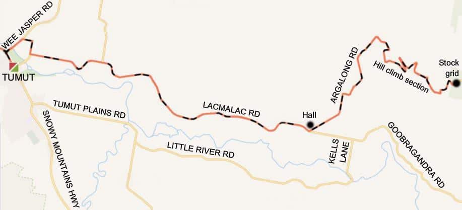 Map of Argalong Hill ride