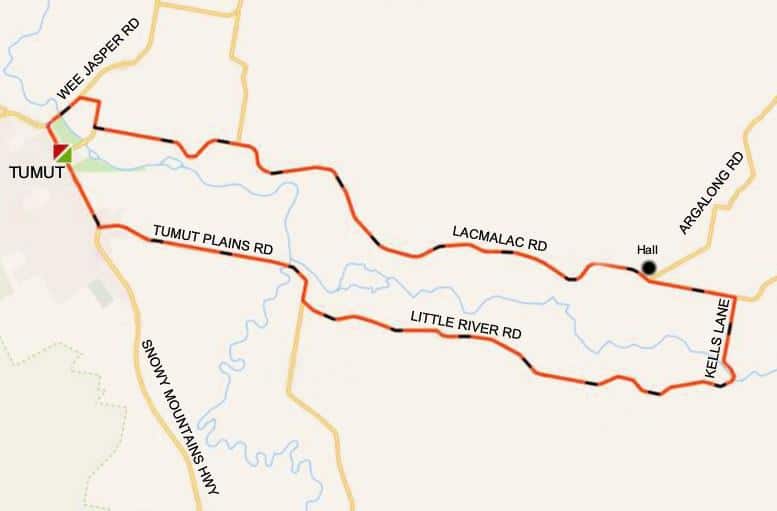 Map of Lacmalac Loop ride