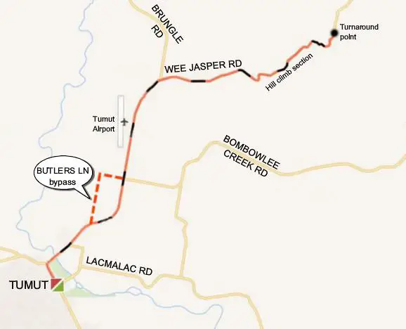 Map of Wyangle Hill ride